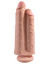 King Cock 9 in. Two Cocks One Hole - Flesh